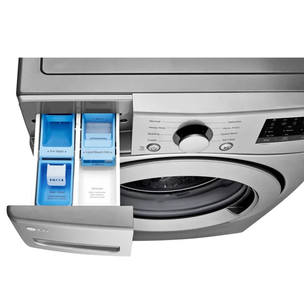 Quick Ship Quick Ship Online Only Mix and Match LG 5.2 cu. ft. Graphite Steel Ultra Large Capacity Front Load Washer with 6Motion Technology