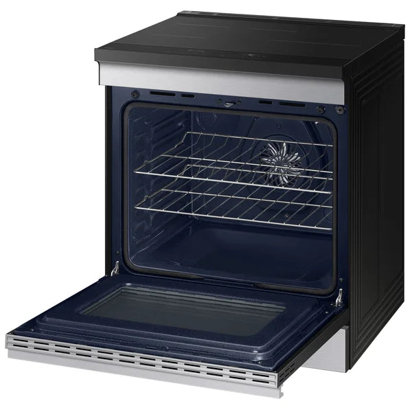 Samsung BESPOKE 30 in 6.3 cu. ft. Stainless Steel Slide-In Induction Range with Anti-Scratch Glass Cooktop and Air Fry