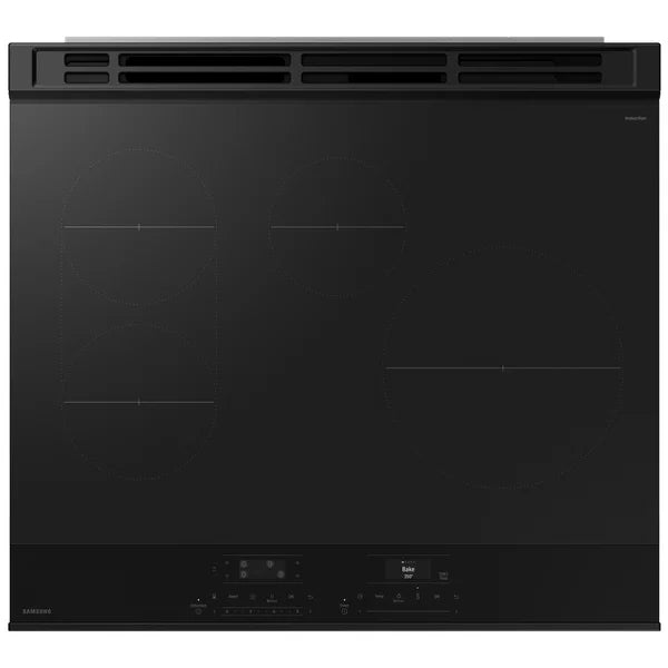 Samsung BESPOKE 30 in 6.3 cu. ft. Stainless Steel Slide-In Induction Range with Anti-Scratch Glass Cooktop and Air Fry