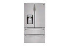 Online Only Quick Ship Mix and Match LG 36 in. 28 cu. ft. Stainless-steel French Door Refrigerator with Smudge-resistant Finish and SmartThinQ Wi-Fi