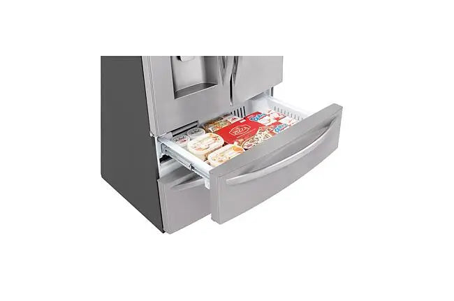 Online Only Quick Ship Mix and Match LG 36 in. 28 cu. ft. Stainless-steel French Door Refrigerator with Smudge-resistant Finish and SmartThinQ Wi-Fi