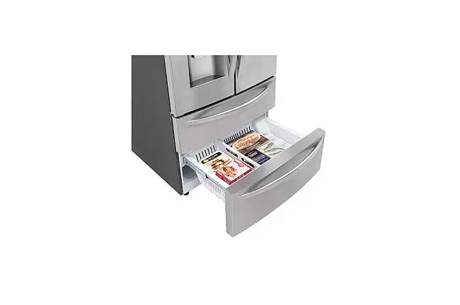 Online Only Quick Ship Mix and Match LG 36 in. 28 cu. ft. Stainless-steel French Door Refrigerator with Smudge-resistant Finish and SmartThinQ Wi-Fi